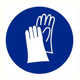 Vinyl Sticker: Handschoenen verplicht